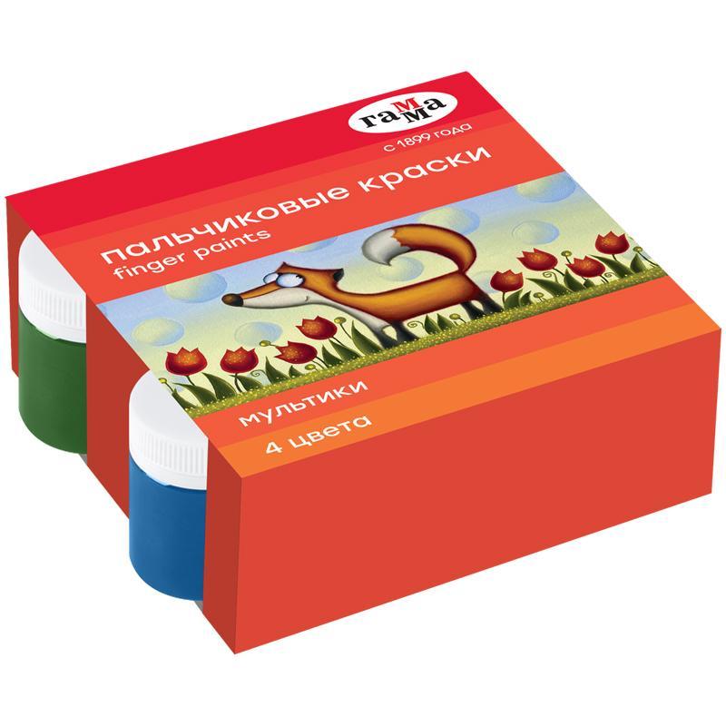Краски пальчиковые Гамма Мультики классич.50мл х 4цв/наб карт.кор 180120212