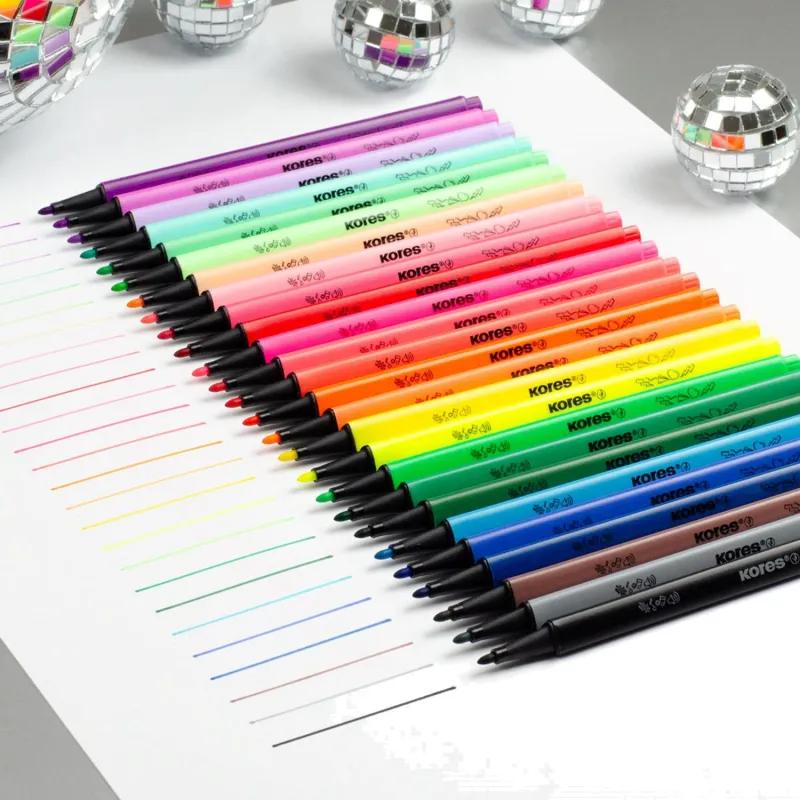 Фломастеры K-BEATS наб 26цв в коробке,пастель,неон.цв