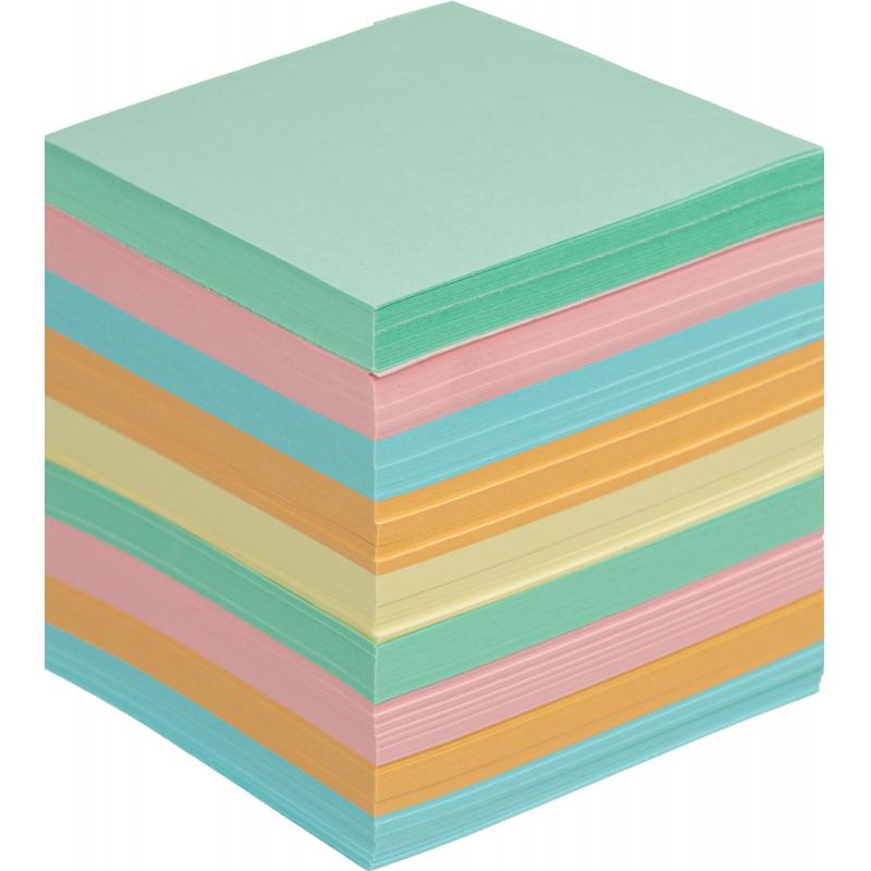 Блок для записей в подставке 9х9х9, 5 цветов, 65 г