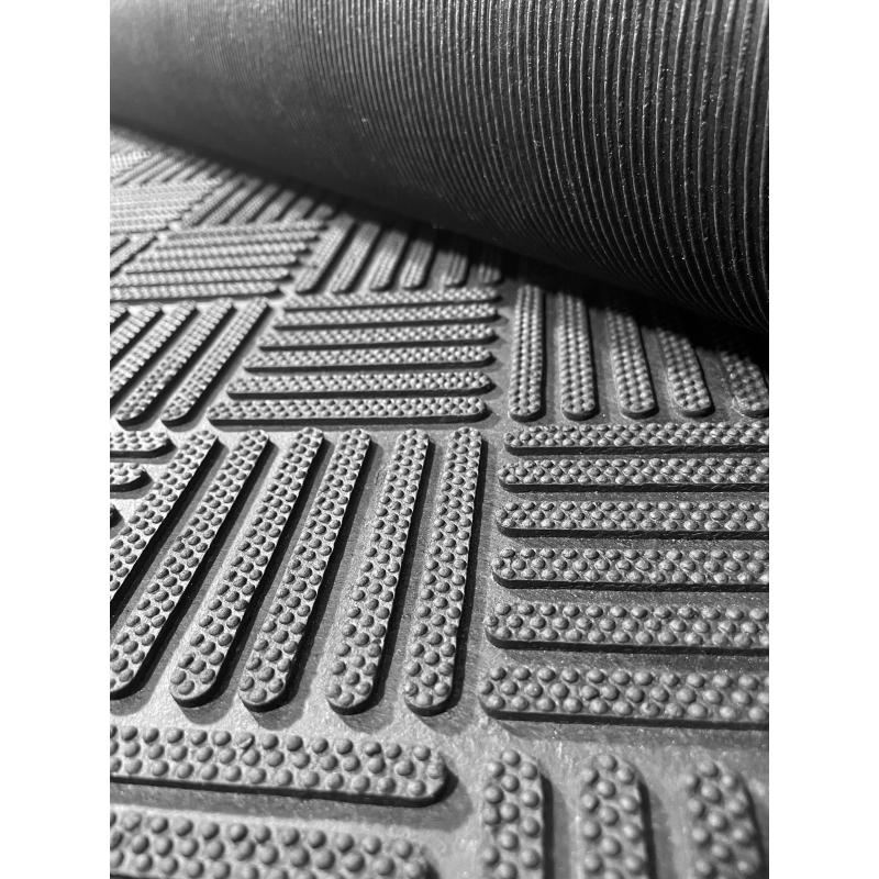 Коврик входной резиновый 90см x 150см х 9мм, шахматы