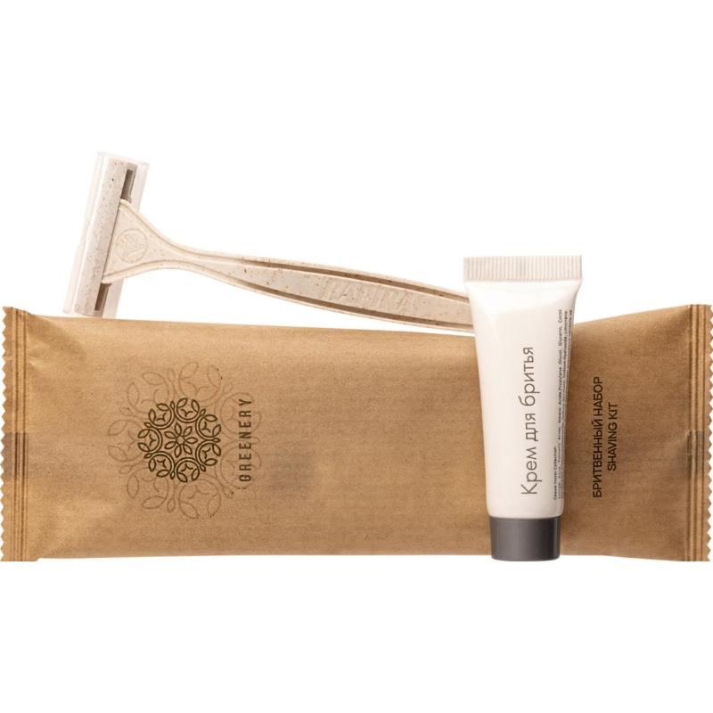 Набор бритвенный  GREENERY, флопак крафт, 150шт/уп
