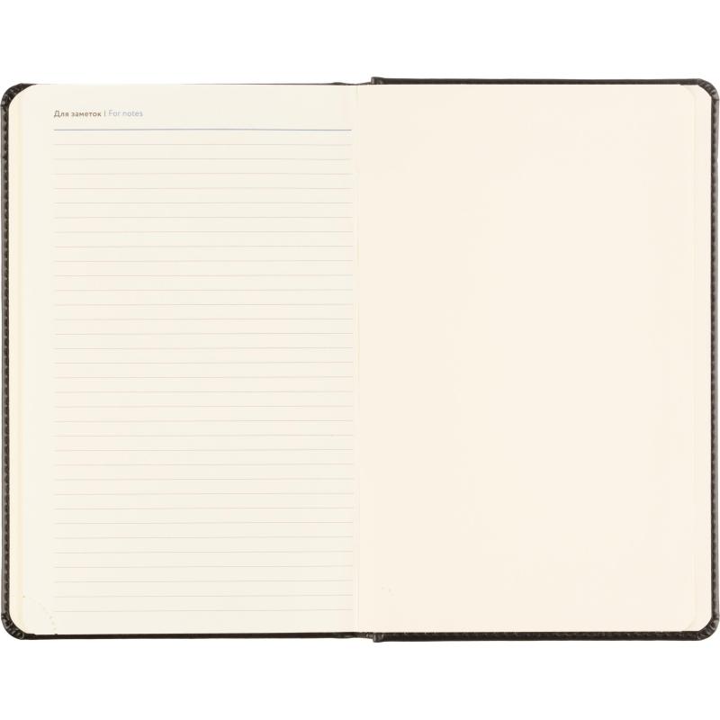 Ежедневник недатированный Attache А5, 160л, 138x213мм под кожу, черный