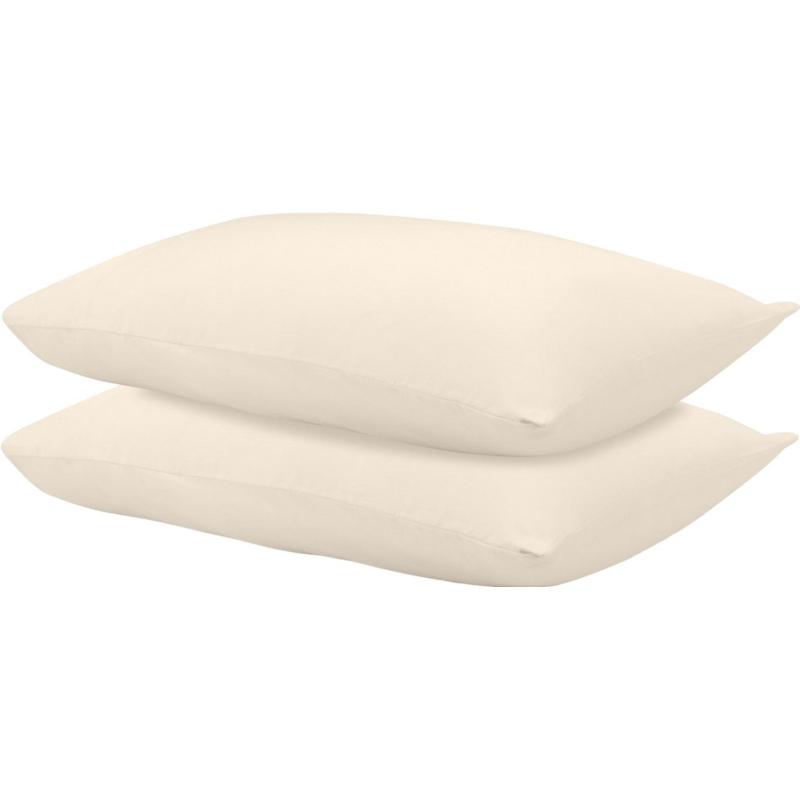 Наволочка , из сатина кремового цвета Essential, 50х70 см 2шт/наб