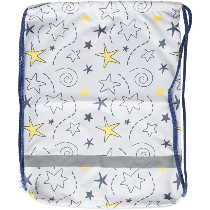 Мешок для обуви Комус Класс Серый со звездами,МО-26-1с, 360x470 мм, светоот