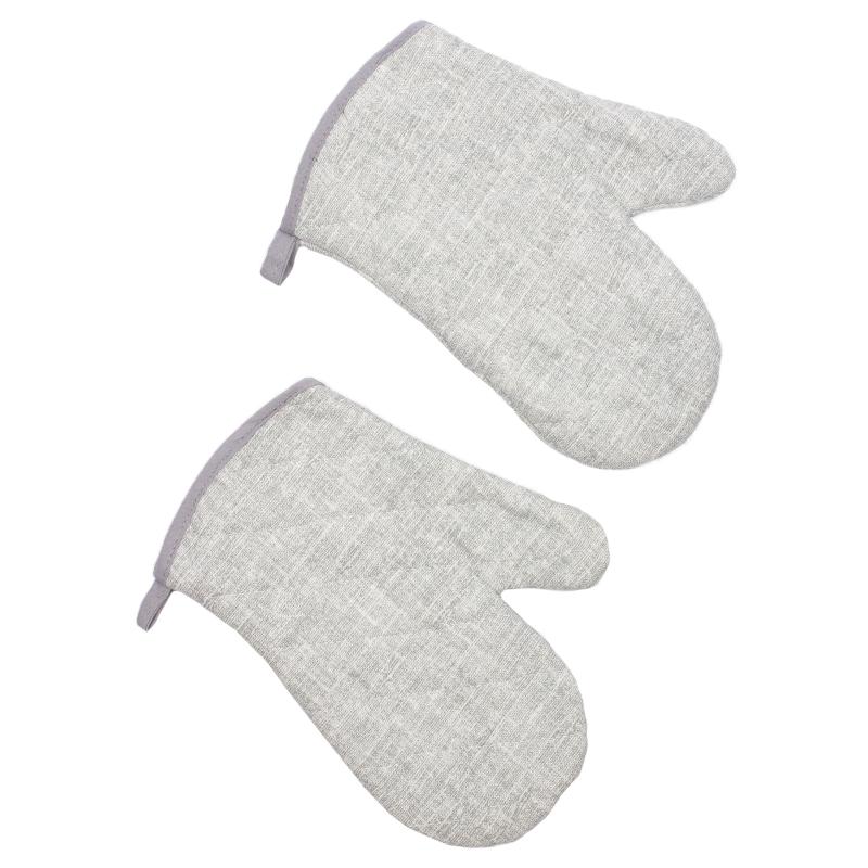 Набор кух. (рукавица стег.18х28см -2шт), рогожка, 160г/м2, Рант серый