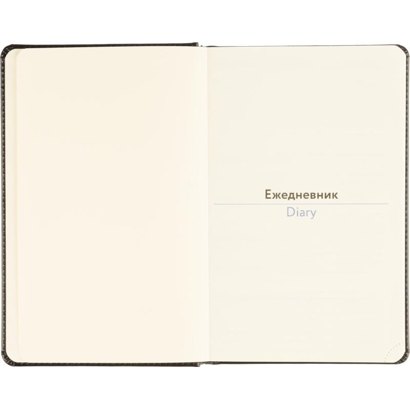 Ежедневник недатированный Attache А5, 160л, 138x213мм под кожу, черный