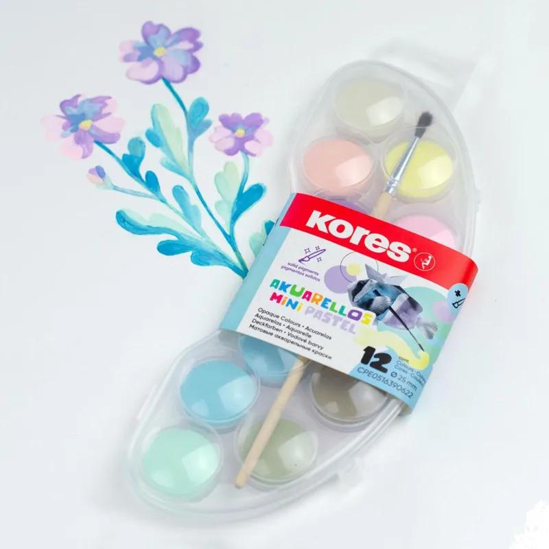 Краски акварельные Kores AKUARELLOS MINI Пастельные,набор 30103