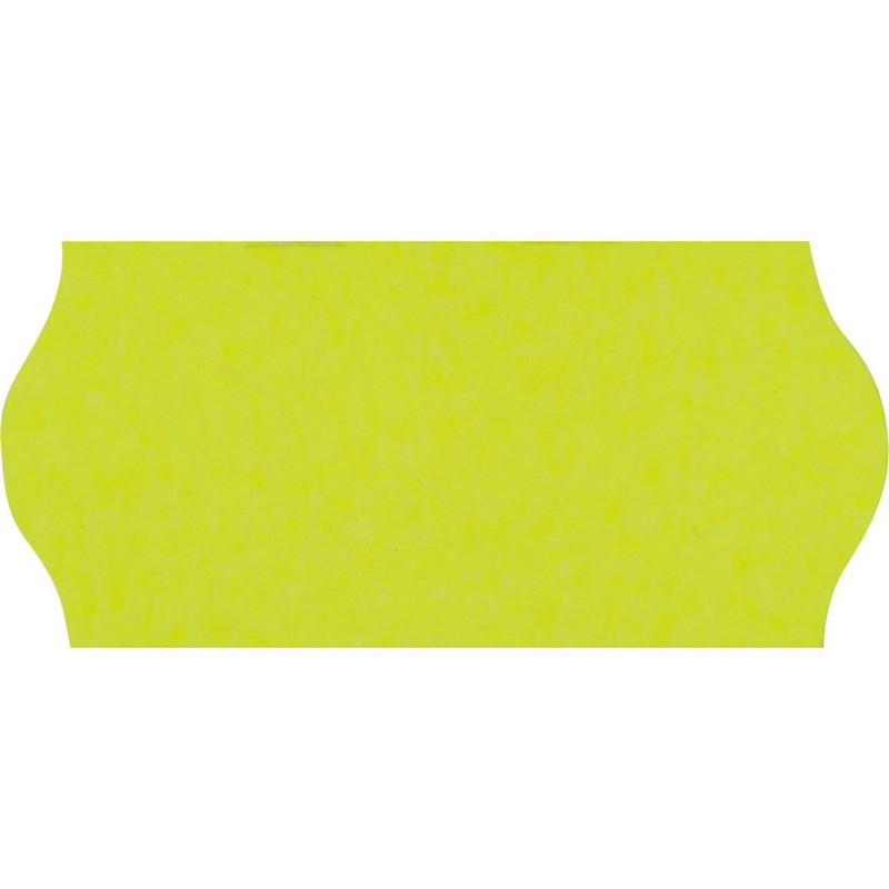 Этикет-лента 26х12 желт волна 1000шт/рул 10рул/уп