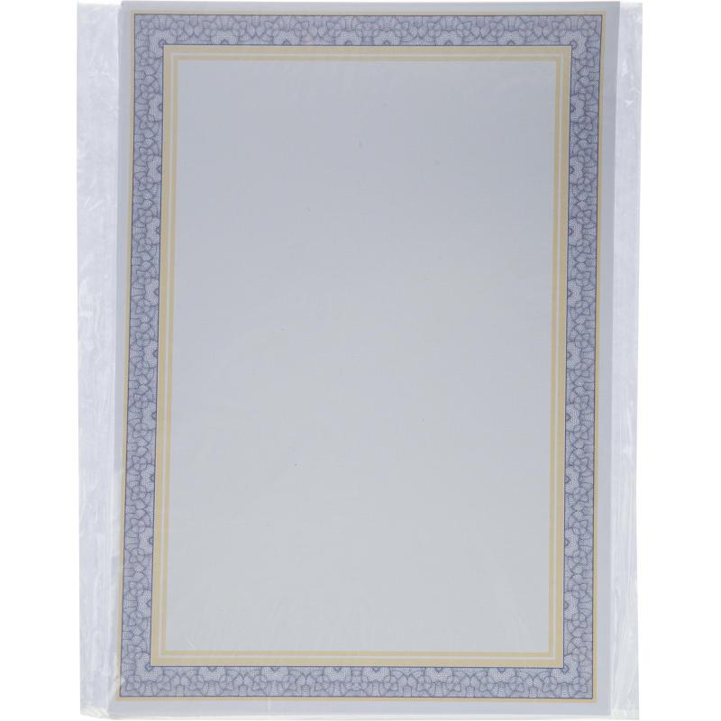 Сертификат-бумага А4 Attache двойная рамка сине-оранжевая ID8, 25шт/уп