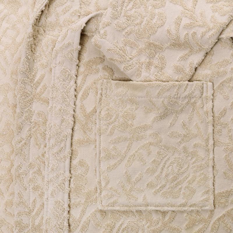 Халат  Махровый  ROESIA Шалевый Женский бежевый, XXL, 300гр/м2