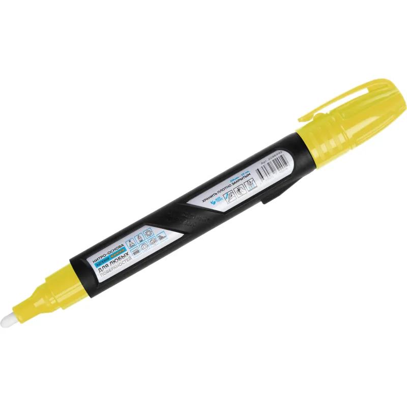 Маркер лаковый TOPFORT Industrial Plus 4 мм желтый