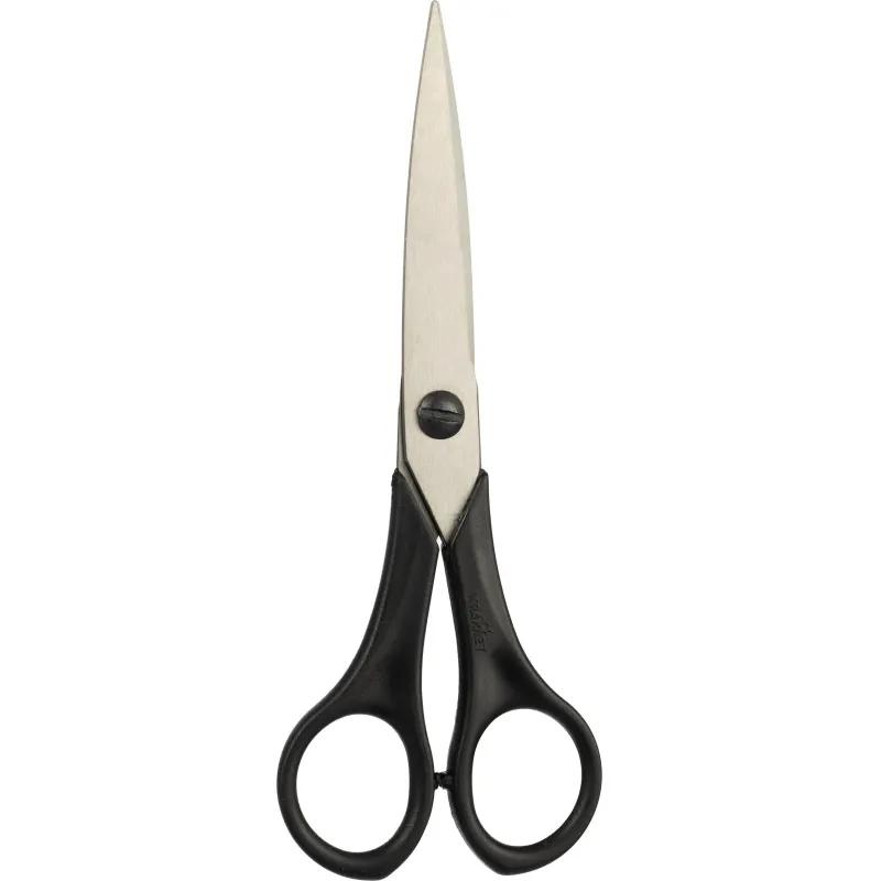 Ножницы Крамет 160мм Soft touch с симметричными ручками, черные Н-088
