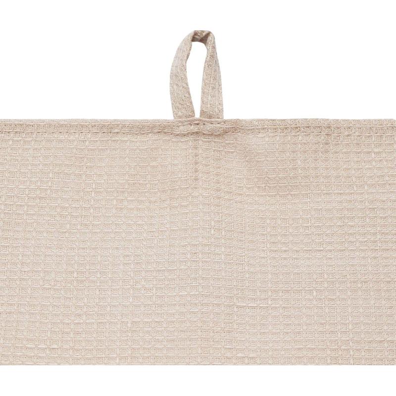 Полотенце кухонное 50х70 см (набор 2 шт.) ваф. 100% лен, бежевый