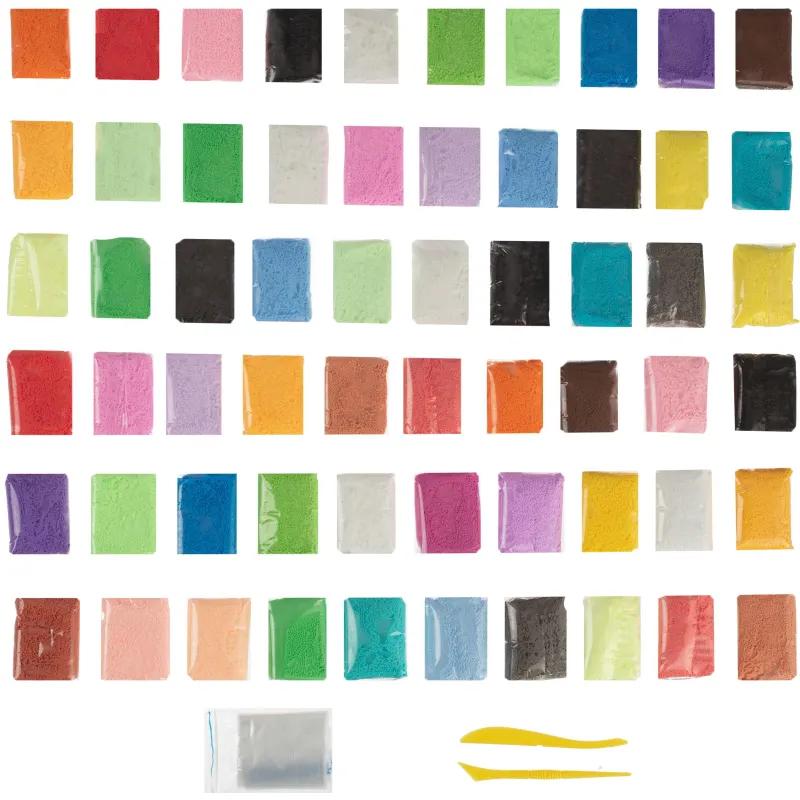 Воздушный пластилин легкий 60 цветов ClayFan набор