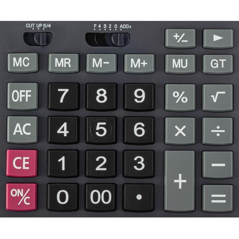 Калькулятор настольный ПОЛНОРАЗМЕРНЫЙ Комус AF-450B,12р,дв.пит,чрн