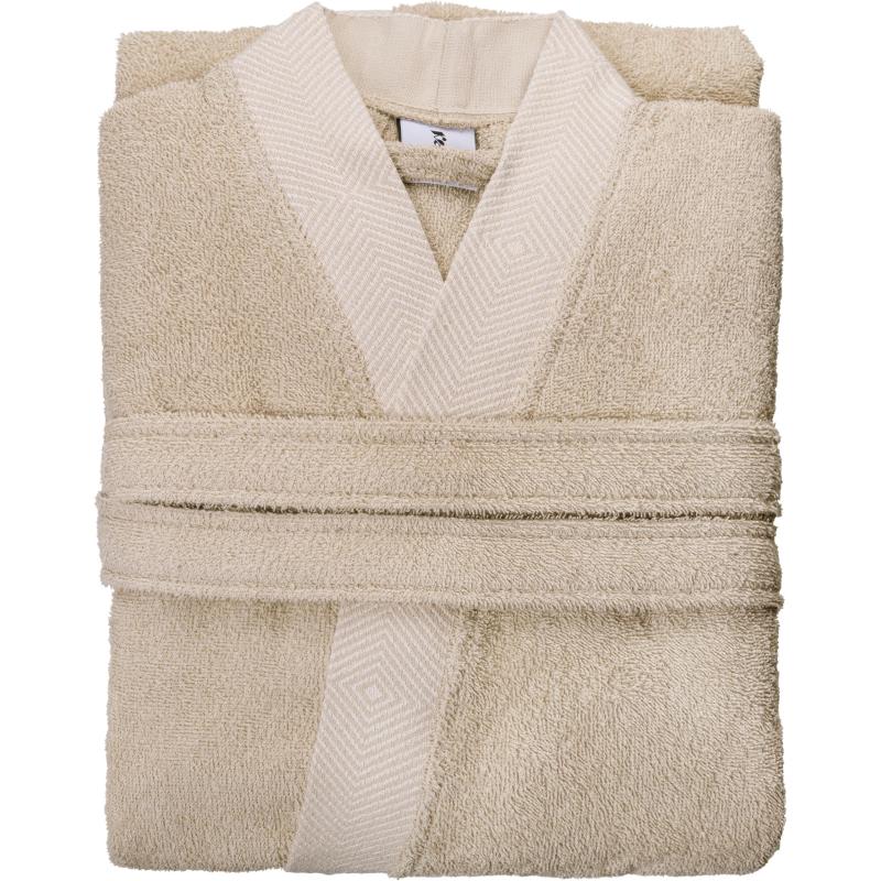 Халат Махровый Мужской  DELRAY Кимоно бежевый, XXL,300 гр/м2