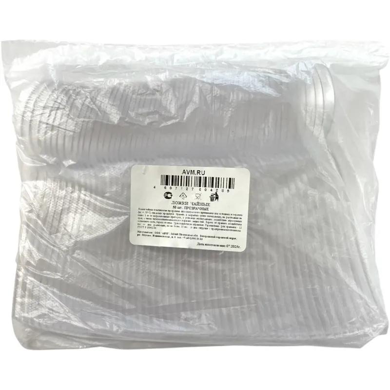 Ложка одноразовая чайная  130мм прозрачная ПС 1000 шт/кор