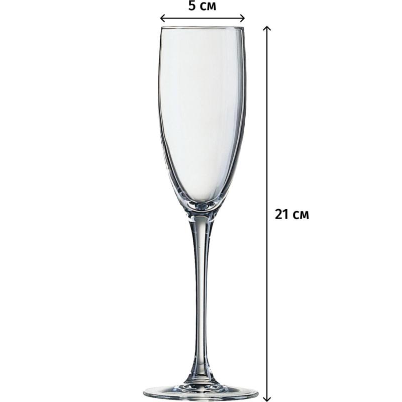 Бокал -флюте 170 мл. d=50 мм. h=210 мм. Эталон, 12шт/уп, 47301