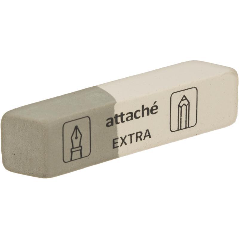 Ластик скошенный Attache Extra, нат.каучук, 54x14x8мм, д/ручки и карандаша