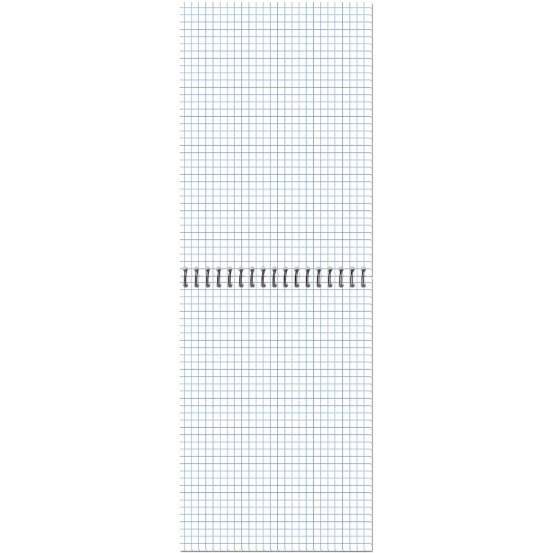 Блокнот А5 60л Attache Metallic Голубой клетка, греб, картон, фольга