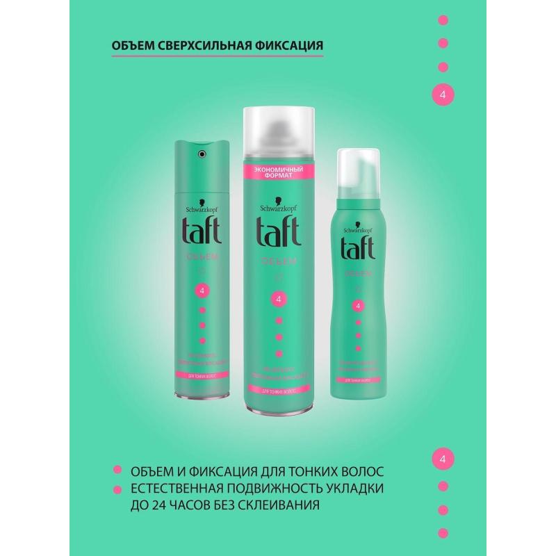 Лак для волос ТАФТ CLASSIC Объем д/тонких волос сверхсильный 225мл