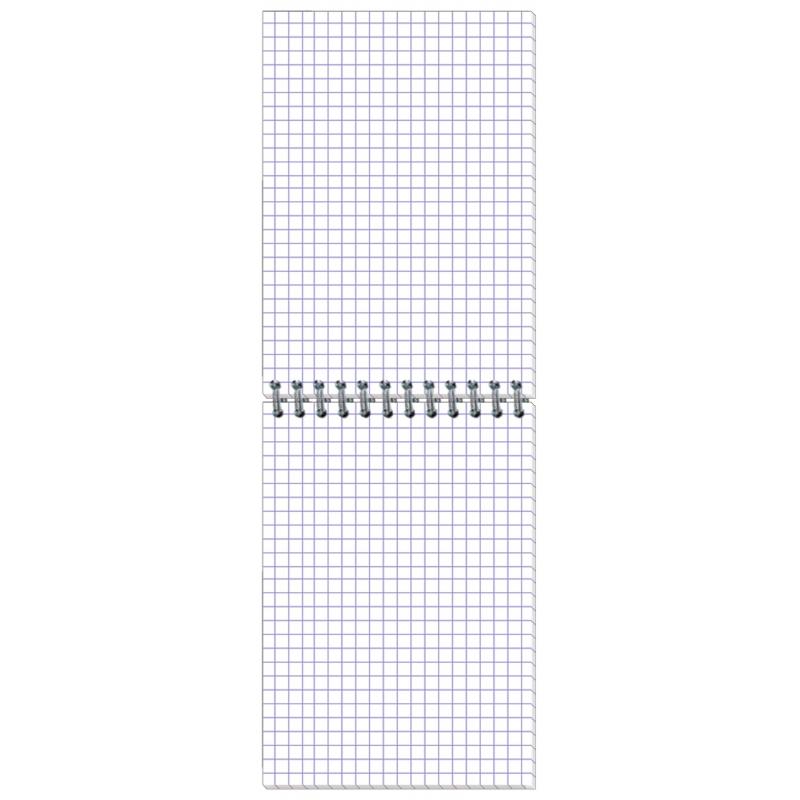 Блокнот МИКРОВЕЛЬВЕТ- А6 50л. спираль, бордо, клетка 80шт