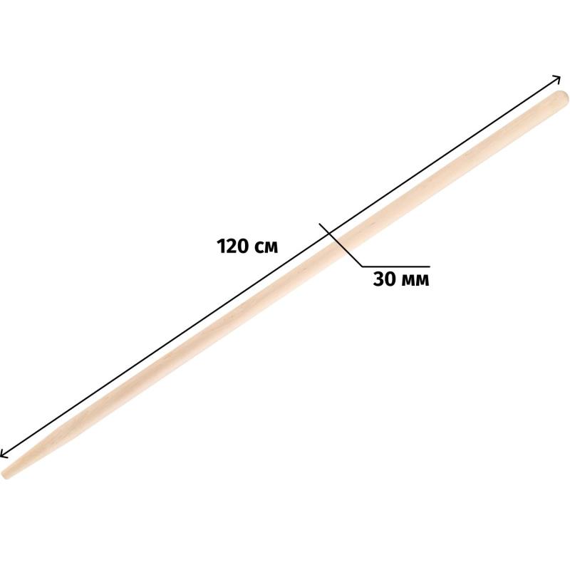 Черенок для инвентаря деревянный d30 120 см 2 сорт шлифованный
