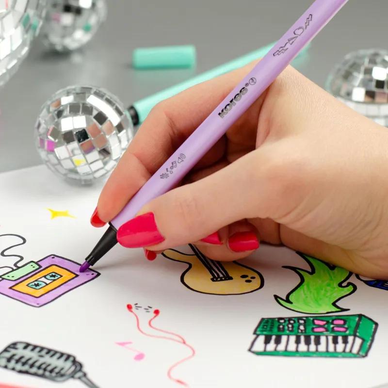 Фломастеры K-BEATS наб 26цв в коробке,пастель,неон.цв