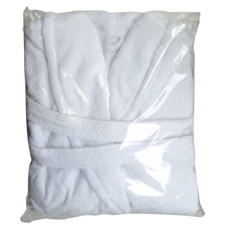 Халат махровый, шалька, размер 60, 400г/м2, белый