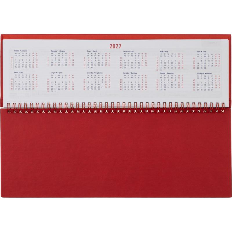 Планинг датированный 2026 ATTACHE 57л, 340х130, Сиам красный