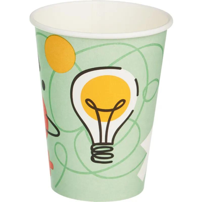 Стакан одноразовый бум 1-сл.350 мл d-90мм ИНСАЙТ (MIX) 50шт/уп