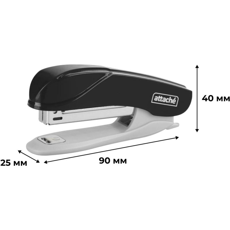 Степлер Attache Pulse (№10) до 15 листов, антистеплер, пластик, черный