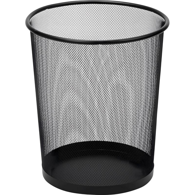 Корзина для мусора круглая Luscan метал cетка 18 л черная