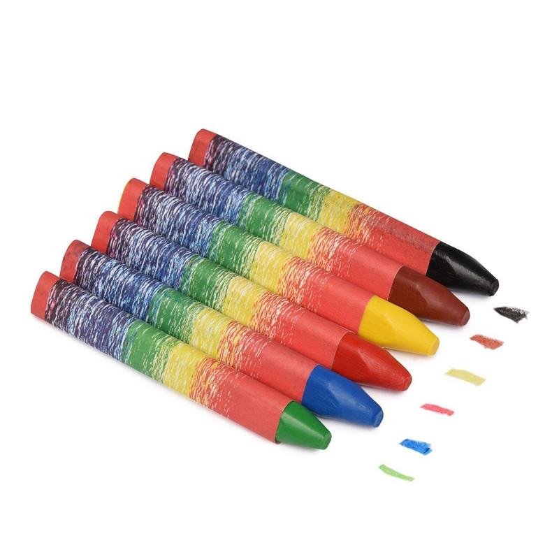 Мелки восковые Луч Кроха 6цв трехгранные 12С 870-08