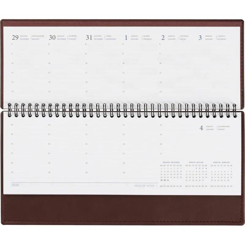 Планинг датированный 2026, бордо 303х150 мм, 120 стр, АТТАСНЕ Вива