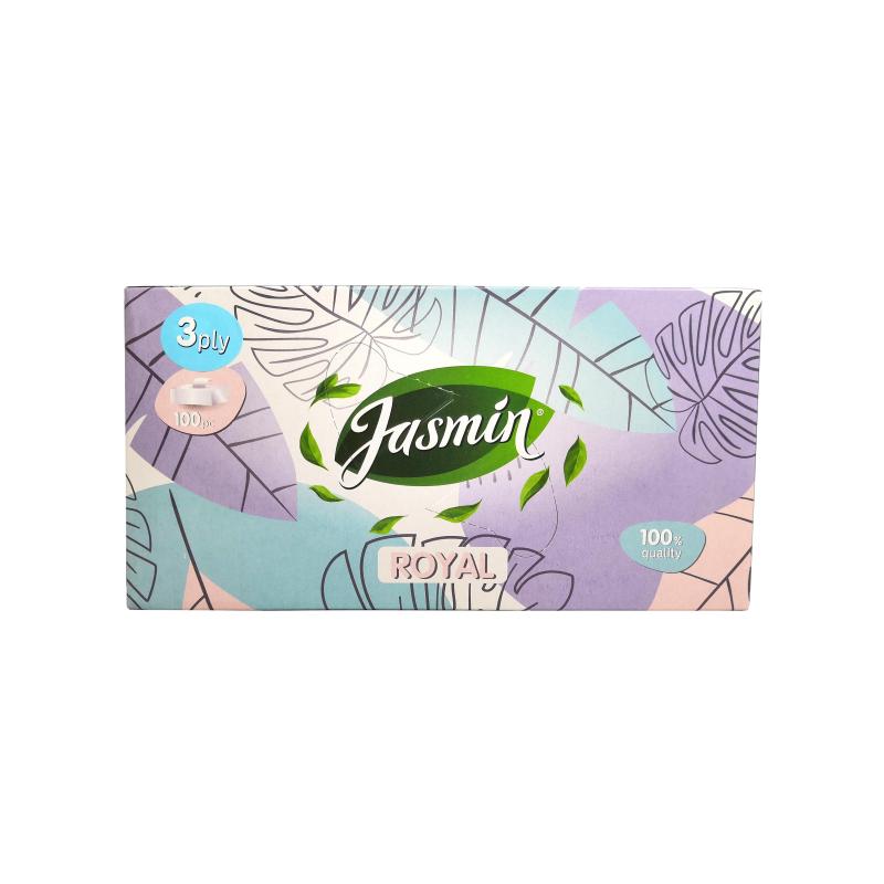Салфетки косметические Jasmin 3-сл. 100шт./уп.белые