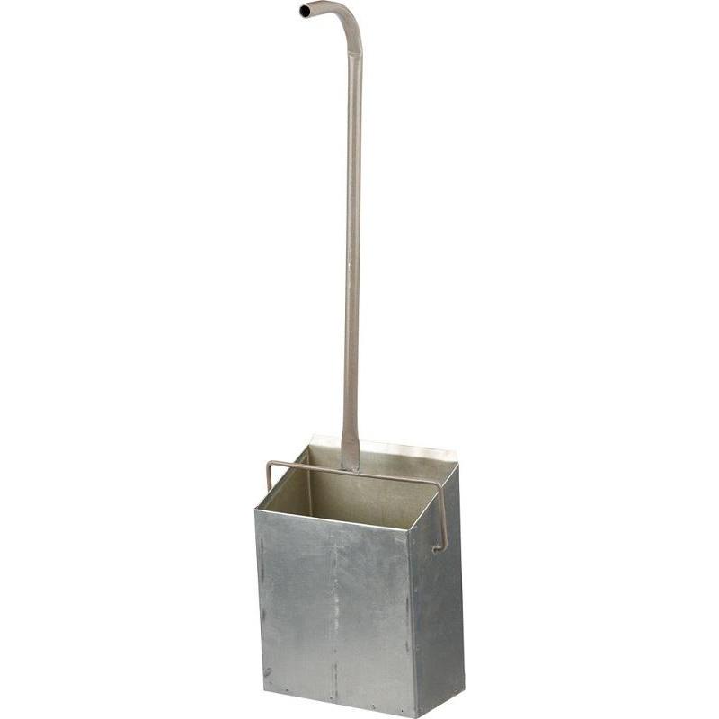 Совок - ловушка для мусора металл оцинкованный (ширина 23 см, ручка 53 см)