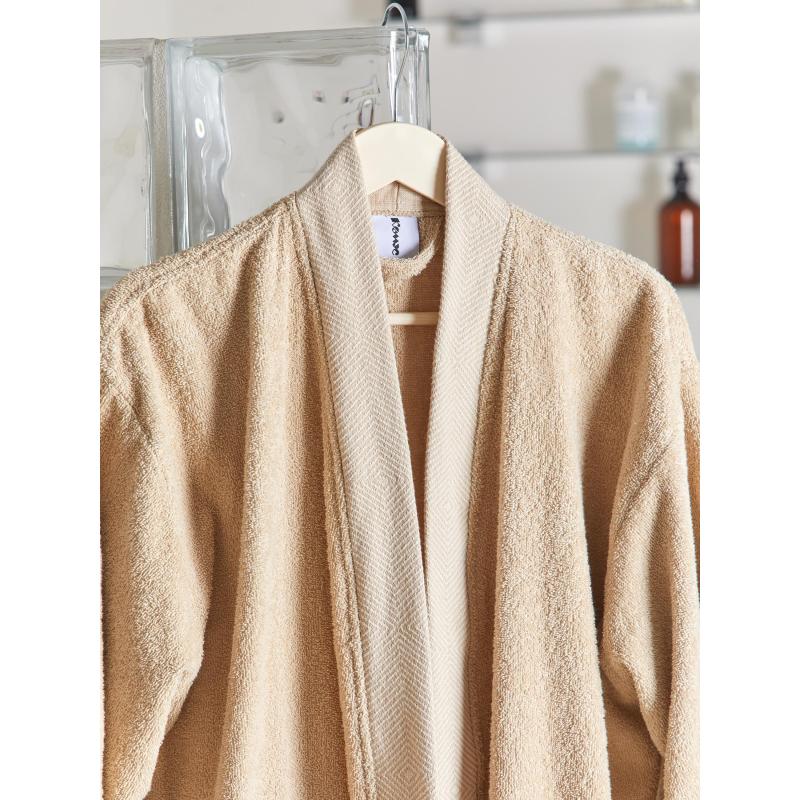 Халат Махровый Мужской  DELRAY Кимоно бежевый, XXL,300 гр/м2