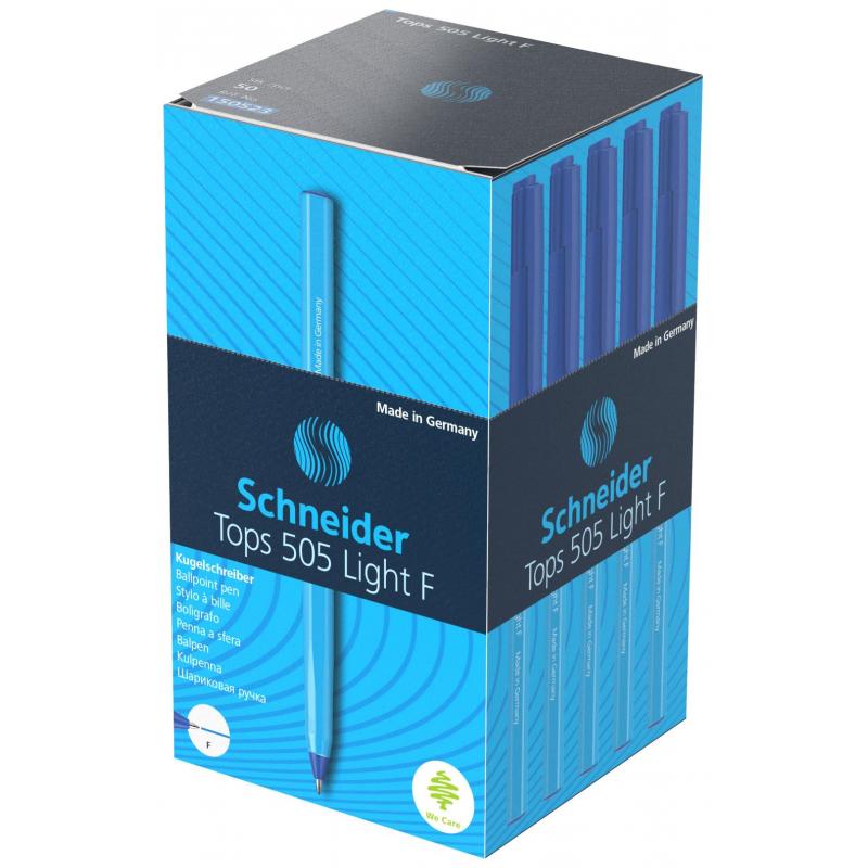 Ручка шариковая неавтомат. Schneider Tops505F LightМ0,4,мас,син150523