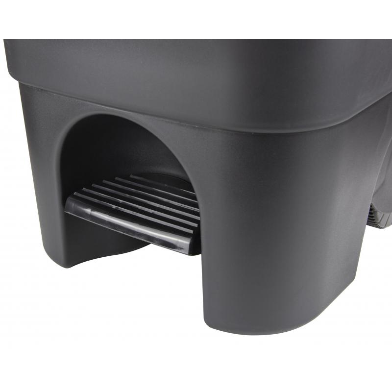 Контейнер-бак мусорный Idea 85 л на колесах с педалью син/черн 86x39x39 см