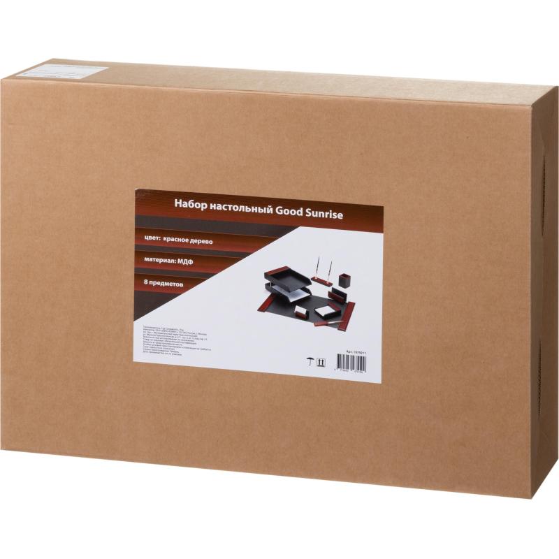 Набор настольный M8G-1A на 8 предметов из МДФ, цвет: красное дерево