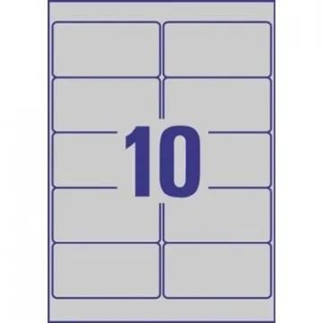 Этикетки самоклеящиеся L6012-20 Серебристые, 96x50.8мм,L,200шт/уп