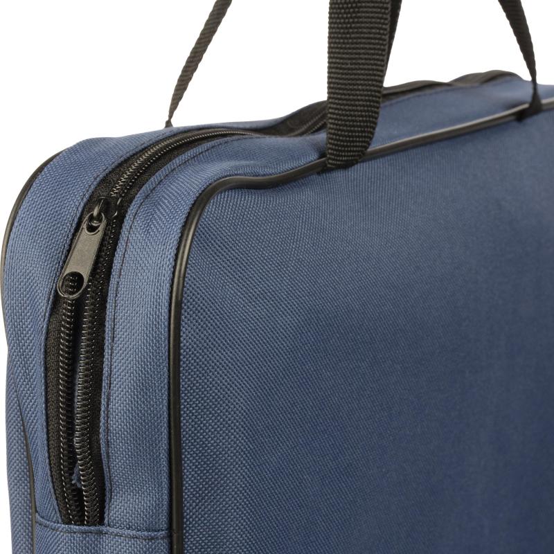 Папка офисная А4 цветная, ШИРОКАЯ, ткань ПДМ-11, СИНЯЯ