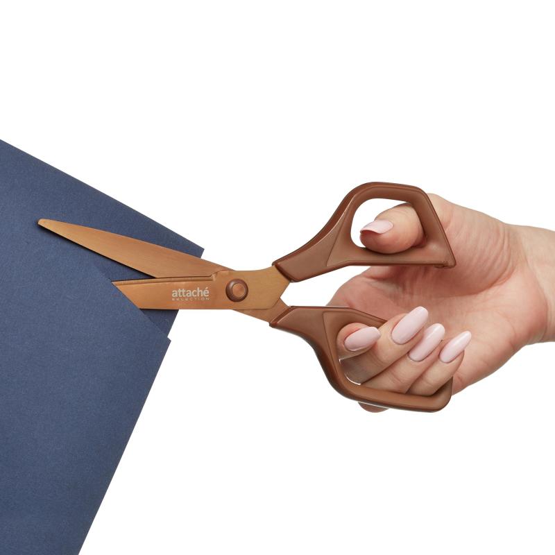 Ножницы Attache selection 3D, 210 мм,покрытие Titanium coffe,цвет кофе