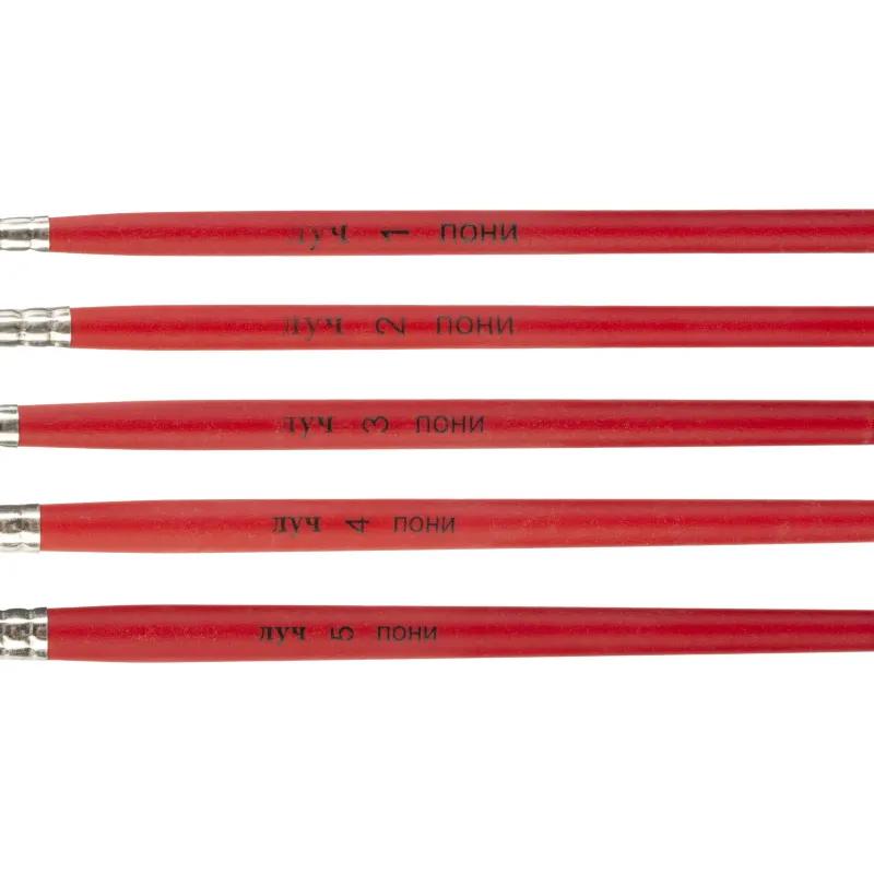 Набор кистей Классика цвета, 5 шт. ПОНИ (круглые №1,2,3,4,5) 33С 2178-08