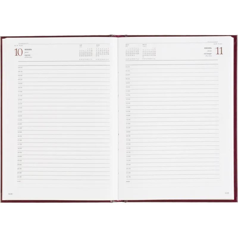 Ежедневник датированный 2026 А5+ IDEAL NEW бордовый 3-344/04