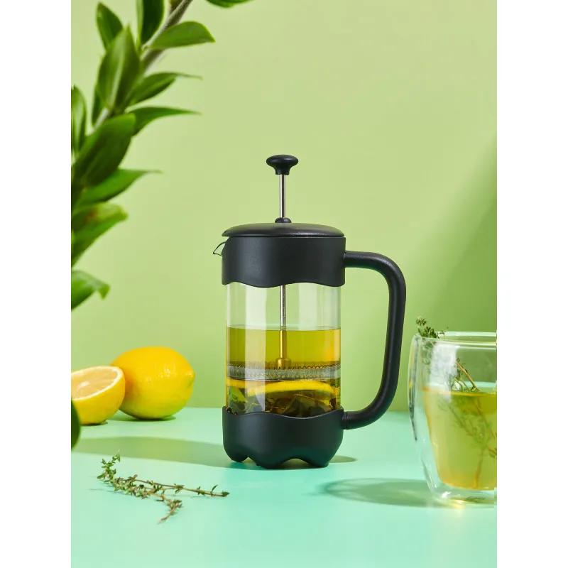 Френч-пресс 600мл Пуритама боросил.стекло, пластик ручка (B094)