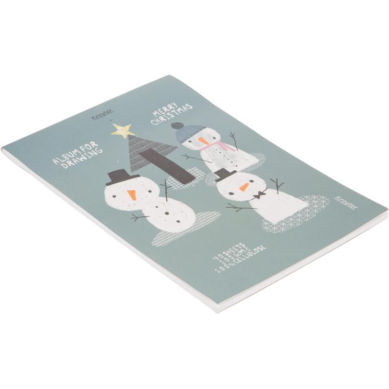 Альбом для рисования Kroyter А4 40л склейка,Christmas,65994