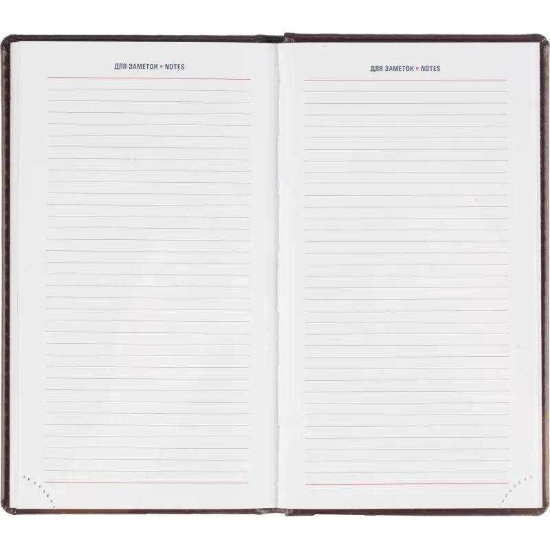 Еженедельник датированный 2026 АТТАСНЕ 64л, 90х160мм,карм.верт,Каньон бордо