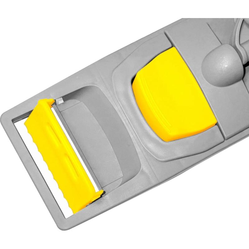 Держатель МОПа универс/зажимы, пластик LuscanProf  50х11см, серый/желтый